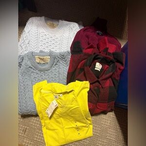 Men's V-Neck Cotton Tshirt  in Bright Yellow